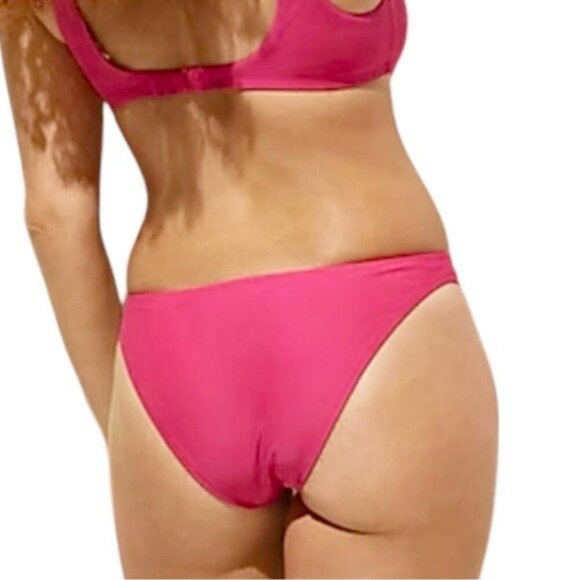 🌻NEW w.tags J. Crew Pink Fushia Heritage 1989 high-leg bikini bottoms - Picture 6 of 9
